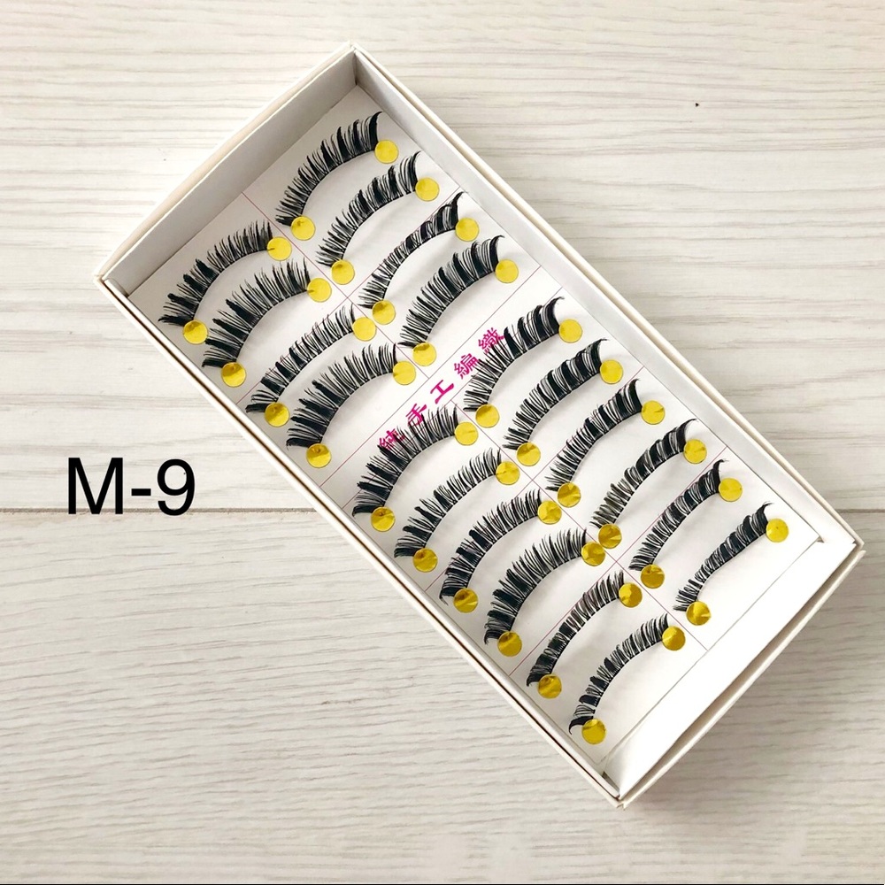【$40 for 3】 M-9 Handmade Eyelashes 10 Pairs/ Pack